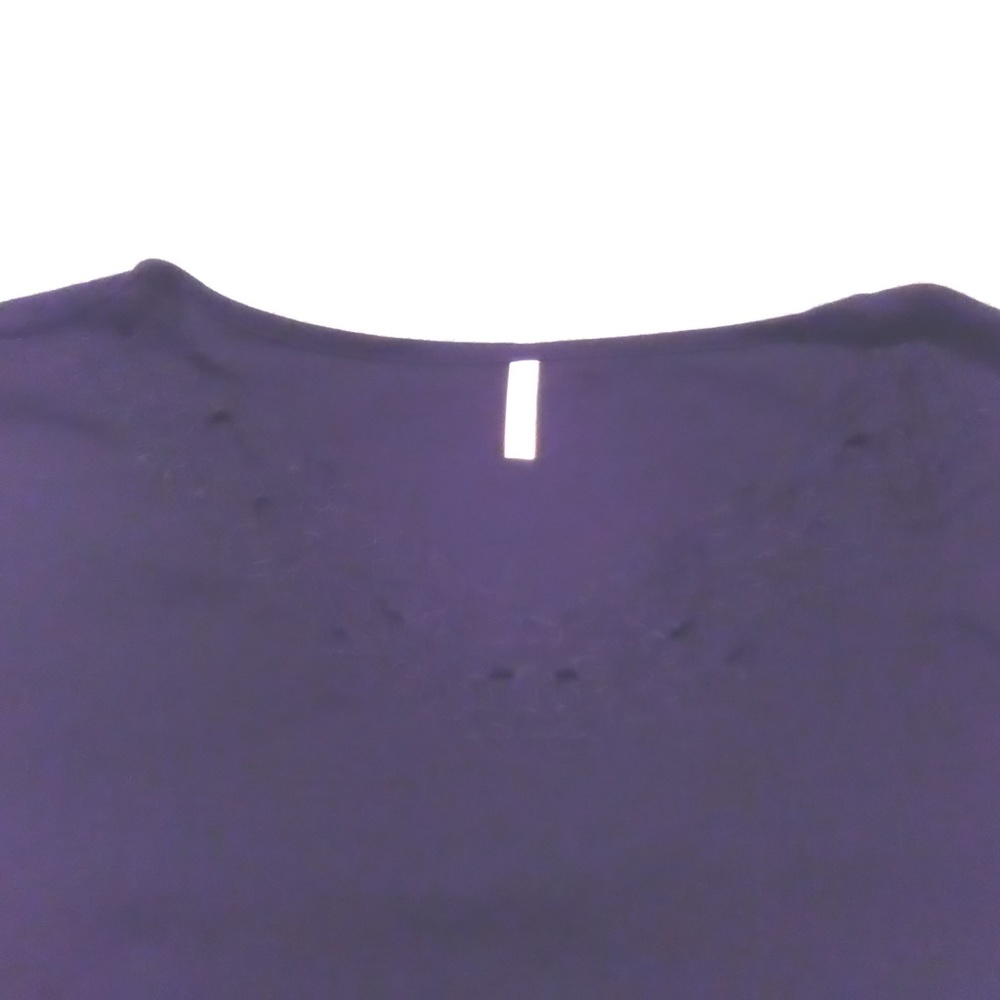 Ladies Black Lace Embroidered Neck Top Size XL